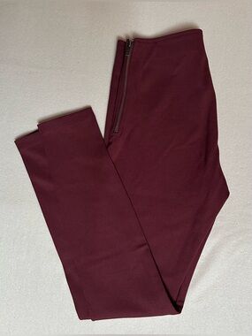 💜 Lou & Grey Women's leggings with side zip - Wine/Burgundy